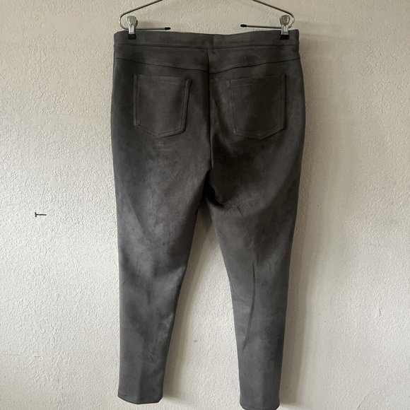ERIC Taupe Faux Suede Stretchy Leggings Women’s Sz 10 - Picture 3 of 10